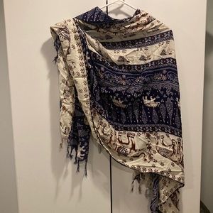 Elephant shawl, wrap, scarf boho beach vibes